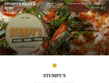 Tablet Screenshot of pizzabystumpys.com